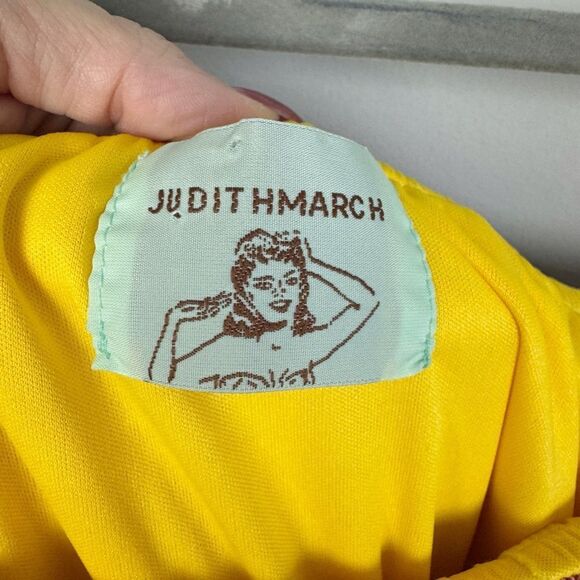 JUDITH MARCH | Floral Strapless Dress in Yellow and Pink Women’s Size Medium - Picture 5 of 8